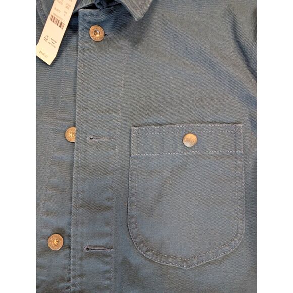 NWT J. Crew Wallace & Barnes Chore Jacket Mens Small Teal Turquoise 100% Cotton - Picture 3 of 10